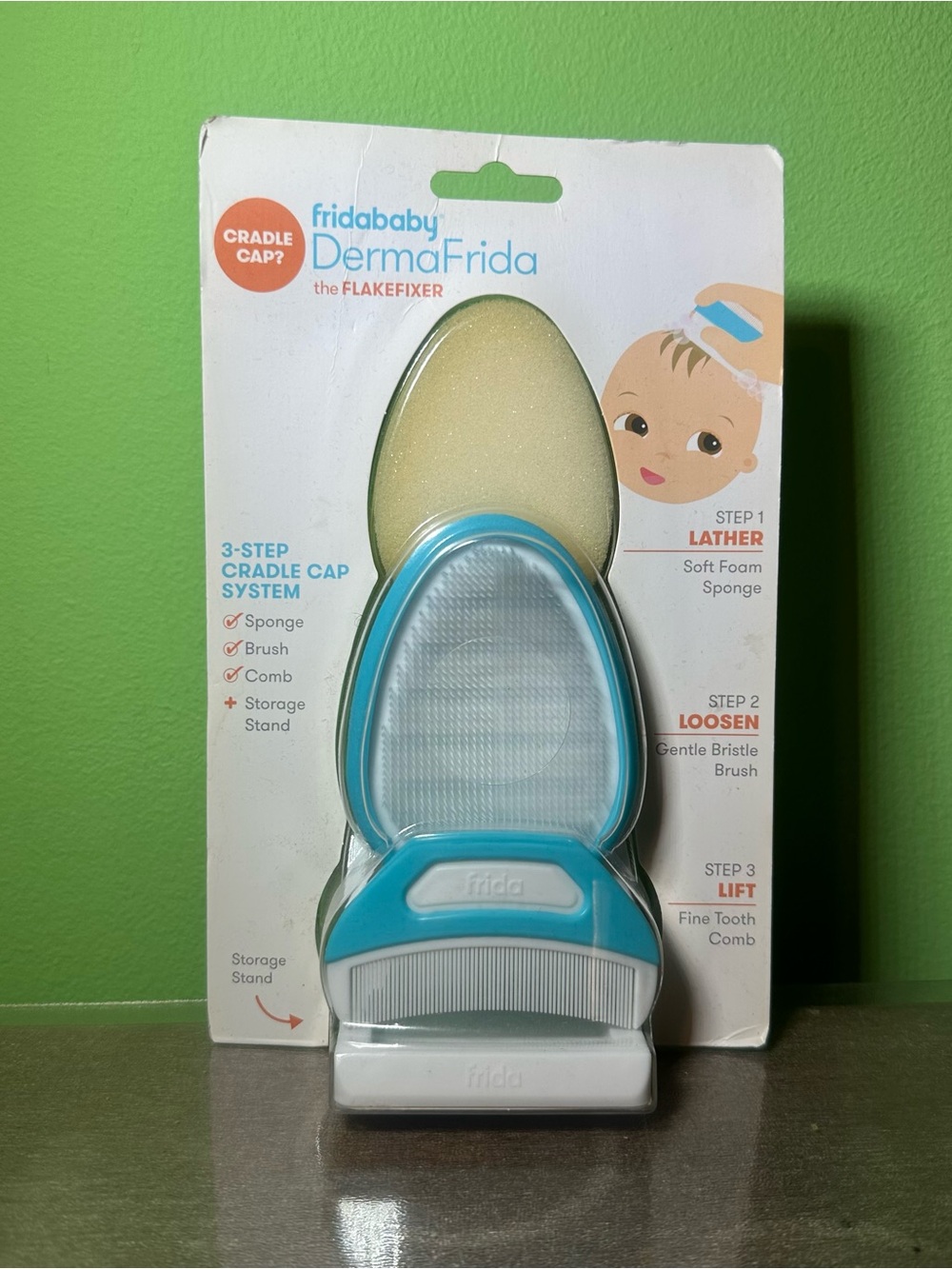 Fridababy DermaFrida FlakeFixer Baby Scalp Care Kit — Blue